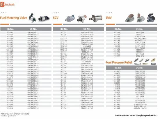 Unidad de medición 0928400548 Piezas de repuesto para automóvil Bomba de alta presión de inyección de combustible Motor eléctrico diésel Válvula de control de solenoide para Volvo